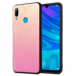 Coque pour Honor 10 LITE / Huawei P SMART 2019 Housse en JAUNE - ROSE Etui Case Cover Protection bicolore TPU