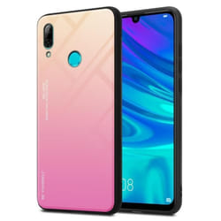 Coque pour Honor 10 LITE / Huawei P SMART 2019 Housse en JAUNE - ROSE Etui Case Cover Protection bicolore TPU