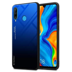 Coque pour Huawei P30 LITE Housse en BLEU - NOIR Etui Case Cover Protection bicolore TPU