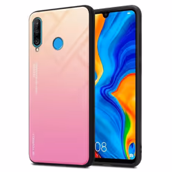 Coque pour Huawei P30 LITE Housse en JAUNE - ROSE Etui Case Cover Protection bicolore TPU