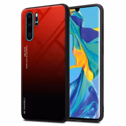 Coque pour Huawei P30 PRO Housse en ROUGE - NOIR Etui Case Cover Protection bicolore TPU