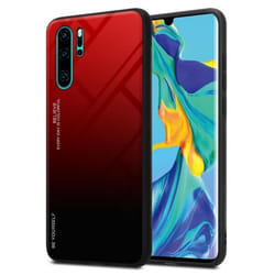 Coque pour Huawei P30 PRO Housse en ROUGE - NOIR Etui Case Cover Protection bicolore TPU