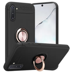 Coque pour Samsung Galaxy NOTE 10 Housse en NOIR - OR ROSE Case Cover Etui Protection anneau de focalisation Silicone TPU