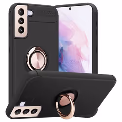 Coque pour Samsung Galaxy S21 PLUS Housse en NOIR - OR ROSE Case Cover Etui Protection anneau de focalisation Silicone TPU