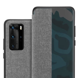 Etui pour Huawei P40 PRO / P40 PRO+ Coque en GRIS Housse Case Cover Protection fonction de support Portefeuille Wallet