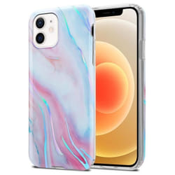 Coque - CADORABO - iPhone 12 / 12 PRO - Marbre Rose Blanc - Protection Silicone TPU - Design Tendance
