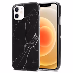 Coque pour Apple iPhone 12 PRO MAX Housse en Marbre Noir Blanc No. 22 Etui Case Cover Protection Silicone TPU Portfeuille Wal ...