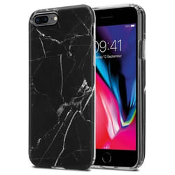 Coque pour Apple iPhone 7 PLUS / 7S PLUS / 8 PLUS Housse en Marbre Noir Blanc No. 22 Etui Case Cover Protection Silicone TPU