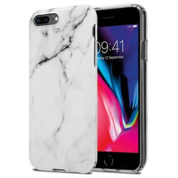 Coque pour Apple iPhone 7 PLUS / 7S PLUS / 8 PLUS Housse en Marbre Blanc Gris No. 23 Etui Case Cover Protection Silicone TPU