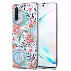 Housse de protection - CADORABO - Samsung Galaxy NOTE 10 - Silicone TPU - Floral - Protection chocs et rayures