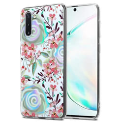 Housse de protection - CADORABO - Samsung Galaxy NOTE 10 - Silicone TPU - Floral - Protection chocs et rayures