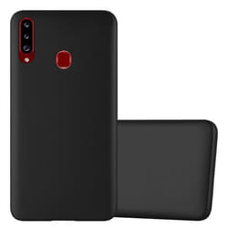 Coque pour Samsung Galaxy A20s Housse en METALLIC NOIR Etui Case Cover Protection Silicone TPU Cover matte