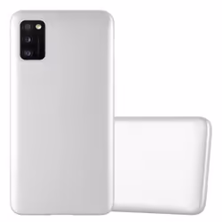Coque pour Samsung Galaxy A41 Housse en METALLIC ARGENT Etui Case Cover Protection Silicone TPU Cover matte