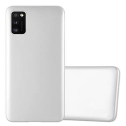 Coque pour Samsung Galaxy A41 Housse en METALLIC ARGENT Etui Case Cover Protection Silicone TPU Cover matte
