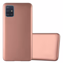 Coque pour Samsung Galaxy A71 5G - CADORABO - Housse en Silicone TPU - Or Rose - Ultra Fine - Protection Mat