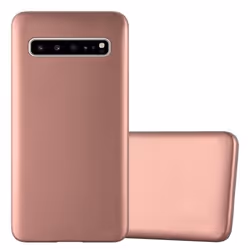 Coque pour Samsung Galaxy S10 5G Housse en METALLIC OR ROSE Etui Case Cover Protection Silicone TPU Cover matte