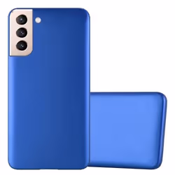 Coque pour Samsung Galaxy S21 PLUS Housse en METALLIC BLEU Etui Case Cover Protection Silicone TPU Cover matte