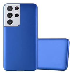 Coque - CADORABO - Samsung Galaxy S21 ULTRA - Protection Silicone TPU - Design Mat - Couleur Bleu