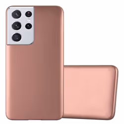Coque - CADORABO - Samsung Galaxy S21 ULTRA - Métallique Or Rose - Protection Silicone TPU - Design Fin