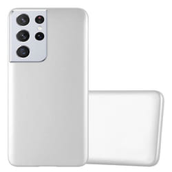 Coque pour Samsung Galaxy S21 ULTRA Housse en METALLIC ARGENT Etui Case Cover Protection Silicone TPU Cover matte