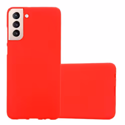 Housse pour Samsung Galaxy S21 PLUS Coque en FROST ROUGE Case Cover Protection Silicone TPU Etui