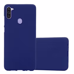 Housse pour Samsung Galaxy A11 / M11 Coque en FROST BLEU FONCÉ Case Cover Protection Silicone TPU Etui