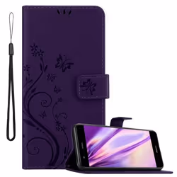 Etui pour téléphone - CADORABO - Huawei P10 LITE - Similicuir - Floral - Fermeture magnétique