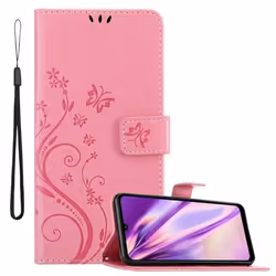 Coque pour Huawei Y6P - CADORABO - Étui Floral - Similicuir - Fonction Stand - Protection Complète