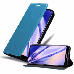 Coque pour Huawei Y6S Housse en TURQUOISE PÉTROLE Etui Case Cover Protection Portefeuille Wallet