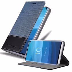Coque pour Samsung Galaxy S10 5G Housse en BLEU FONCÉ NOIR Etui Case Cover Protection fermeture magnétique