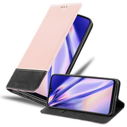 Coque - CADORABO - A10e / A20e - Similicuir - Rose Noir - Fermeture Magnétique