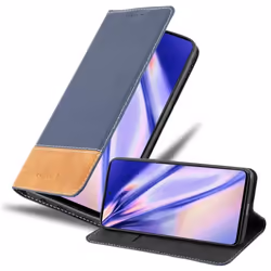Coque pour Samsung Galaxy A51 4G / M40s Housse en BLEU BRUN Etui Cover Protection fermeture magnétique fonction de support