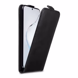 Coque pour Samsung Galaxy NOTE 10 PLUS Etui en NOIR NUIT Housse Case Cover Protection Flip magnétique Portefeuille