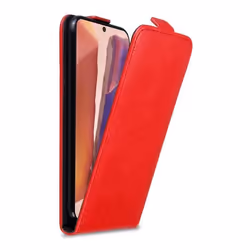 Coque pour Samsung Galaxy NOTE 20 PLUS Etui en ROUGE DE POMME Housse Case Cover Protection Flip magnétique Portefeuille