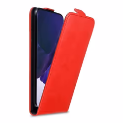 Coque pour Samsung Galaxy NOTE 20 ULTRA Etui en ROUGE DE POMME Housse Case Cover Protection Flip magnétique Portefeuille