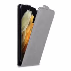 Coque - CADORABO - Samsung Galaxy S21 ULTRA - Gris Titane - Flip Magnétique - Protection Complète
