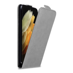 Coque - CADORABO - Samsung Galaxy S21 ULTRA - Gris Titane - Flip Magnétique - Protection Complète