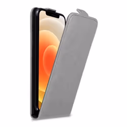 Coque - CADORABO - iPhone 12 MINI - Gris Titane - Flip Magnétique - Protection Complète
