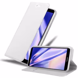 Coque pour Honor 7X Etui en CLASSY ARGENT Housse Case Cover Protection fermeture magnétique Portefeuille Wallet