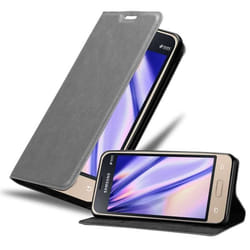 Coque pour Samsung Galaxy J1 MINI Housse en GRIS TITANE Etui Case Cover Protection Portefeuille Wallet