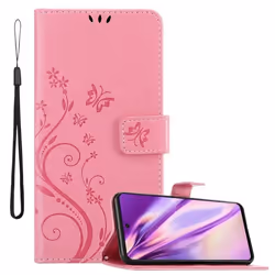 Coque pour Huawei P SMART 2021 Housse en ROSE FLORAL Etui Case Cover Protection Floral Portefeuille Wallet