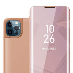 Cadorabo Etui pour Apple iPhone 13 PRO en KUNZIT ROSE Clear View Housse Protection miroir Protection à 360 degrés