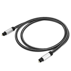Câble audio numérique 1m en Noir - Câble Toslink vers Toslink Câble numérique optique