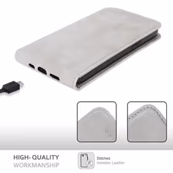 Cadorabo DE-153920 Folio porte carte Gris