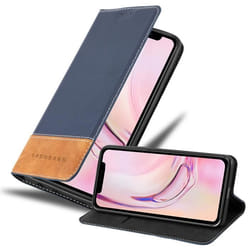 Coque pour Apple iPhone 13 Housse en BLEU BRUN Etui Cover Protection fermeture magnétique fonction de support