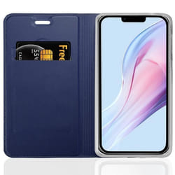 Coque pour Apple iPhone 13 Etui en CLASSY BLEU FONCÉ Housse Case Cover Protection fermeture magnétique Portefeuille Wallet