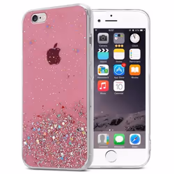 Coque - CADORABO - iPhone 6 / 6S - Rose Paillettes - Protection Silicone TPU - Design Fin et Léger