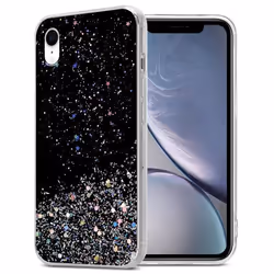 Coque - CADORABO - iPhone XR - Noir - Paillettes - Protection Silicone TPU