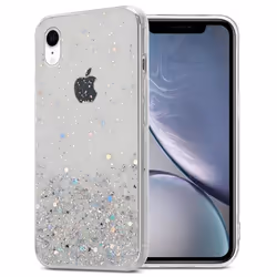 Coque pour Apple iPhone XR Etui en Transparent avec Paillettes Case Cover Housse Protection Silicone TPU Paillettes Glitter
