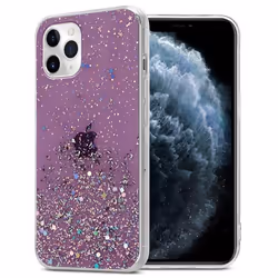 Coque pour Apple iPhone 11 Etui en Violet avec Paillettes Case Cover Housse Protection Silicone TPU Paillettes Glitter